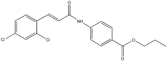 propyl 4-{[3-(2,4-dichlorophenyl)acryloyl]amino}benzoate 结构式