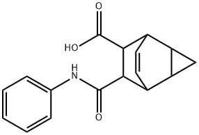 7-(anilinocarbonyl)tricyclo[3.2.2.0~2,4~]non-8-ene-6-carboxylic acid 结构式