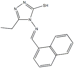 5-ethyl-4-[(1-naphthylmethylene)amino]-4H-1,2,4-triazol-3-yl hydrosulfide 结构式