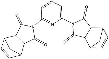 4-[6-(3,5-dioxo-4-azatricyclo[5.2.1.0~2,6~]dec-8-en-4-yl)pyridin-2-yl]-4-azatricyclo[5.2.1.0~2,6~]dec-8-ene-3,5-dione 结构式