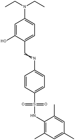 4-{[4-(diethylamino)-2-hydroxybenzylidene]amino}-N-mesitylbenzenesulfonamide 结构式