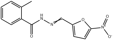 N'-({5-nitro-2-furyl}methylene)-2-methylbenzohydrazide 结构式