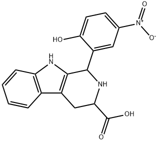 1-{2-hydroxy-5-nitrophenyl}-2,3,4,9-tetrahydro-1H-beta-carboline-3-carboxylic acid 结构式