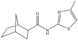 N-(4-methyl-1,3-thiazol-2-yl)bicyclo[2.2.1]heptane-2-carboxamide 结构式