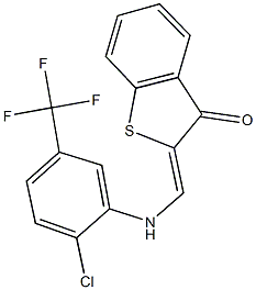 2-{[2-chloro-5-(trifluoromethyl)anilino]methylene}-1-benzothiophen-3(2H)-one 结构式