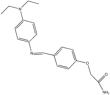 2-[4-({[4-(diethylamino)phenyl]imino}methyl)phenoxy]acetamide 结构式