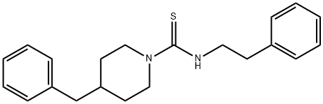 4-benzyl-N-(2-phenylethyl)-1-piperidinecarbothioamide 结构式