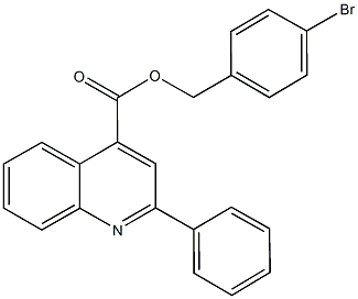 4-bromobenzyl 2-phenyl-4-quinolinecarboxylate 结构式