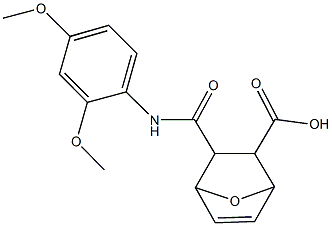 3-[(2,4-dimethoxyanilino)carbonyl]-7-oxabicyclo[2.2.1]hept-5-ene-2-carboxylic acid 结构式