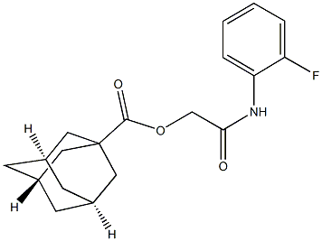 2-(2-fluoroanilino)-2-oxoethyl 1-adamantanecarboxylate 结构式