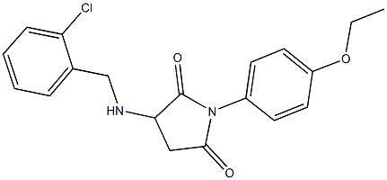 3-[(2-chlorobenzyl)amino]-1-(4-ethoxyphenyl)-2,5-pyrrolidinedione 结构式
