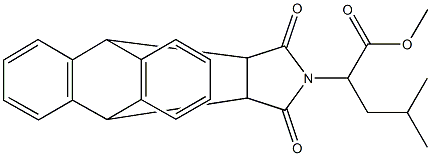 methyl 2-(16,18-dioxo-17-azapentacyclo[6.6.5.0~2,7~.0~9,14~.0~15,19~]nonadeca-2,4,6,9,11,13-hexaen-17-yl)-4-methylpentanoate 结构式