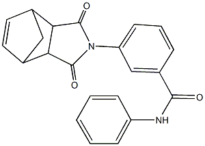3-(3,5-dioxo-4-azatricyclo[5.2.1.0~2,6~]dec-8-en-4-yl)-N-phenylbenzamide 结构式