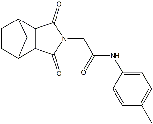 2-(3,5-dioxo-4-azatricyclo[5.2.1.0~2,6~]dec-4-yl)-N-(4-methylphenyl)acetamide 结构式