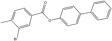[1,1'-biphenyl]-4-yl 3-bromo-4-methylbenzoate 结构式