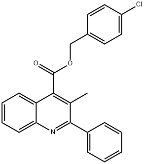 4-chlorobenzyl 3-methyl-2-phenyl-4-quinolinecarboxylate 结构式