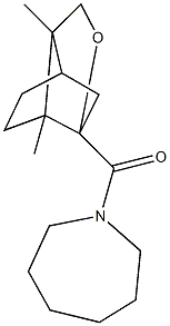 1-[(6,7-dimethyl-4-oxatricyclo[4.3.0.0~3,7~]non-3-yl)carbonyl]azepane 结构式