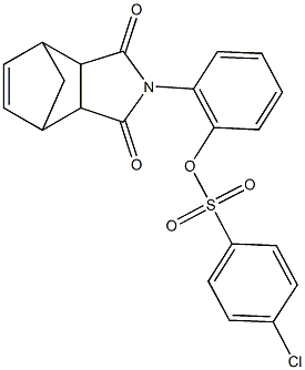 2-(3,5-dioxo-4-azatricyclo[5.2.1.0~2,6~]dec-8-en-4-yl)phenyl 4-chlorobenzenesulfonate 结构式