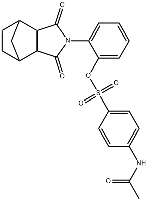 2-(3,5-dioxo-4-azatricyclo[5.2.1.0~2,6~]dec-4-yl)phenyl 4-(acetylamino)benzenesulfonate 结构式