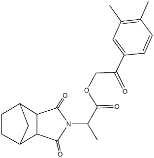 2-(3,4-dimethylphenyl)-2-oxoethyl 2-(3,5-dioxo-4-azatricyclo[5.2.1.0~2,6~]dec-4-yl)propanoate 结构式