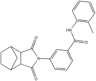 3-(3,5-dioxo-4-azatricyclo[5.2.1.0~2,6~]dec-4-yl)-N-(2-methylphenyl)benzamide 结构式