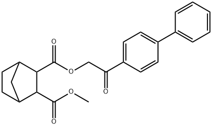 2-(2-[1,1'-biphenyl]-4-yl-2-oxoethyl) 3-methyl bicyclo[2.2.1]heptane-2,3-dicarboxylate 结构式