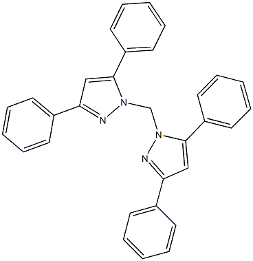 1-[(3,5-diphenyl-1H-pyrazol-1-yl)methyl]-3,5-diphenyl-1H-pyrazole 结构式