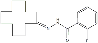 N'-cyclododecylidene-2-fluorobenzohydrazide 结构式