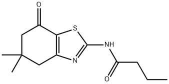 N-(5,5-dimethyl-7-oxo-4,5,6,7-tetrahydro-1,3-benzothiazol-2-yl)butanamide 结构式