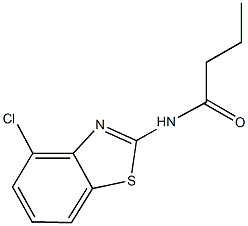N-(4-chloro-1,3-benzothiazol-2-yl)butanamide 结构式
