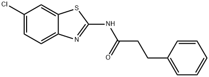 N-(6-chloro-1,3-benzothiazol-2-yl)-3-phenylpropanamide 结构式