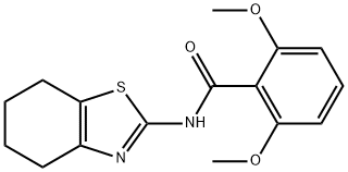 2,6-dimethoxy-N-(4,5,6,7-tetrahydro-1,3-benzothiazol-2-yl)benzamide 结构式