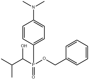 benzyl 4-(dimethylamino)phenyl(1-hydroxy-2-methylpropyl)phosphinate 结构式