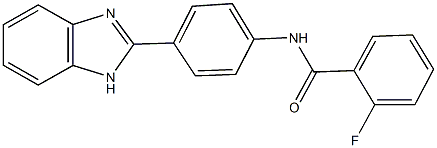 N-[4-(1H-benzimidazol-2-yl)phenyl]-2-fluorobenzamide 结构式