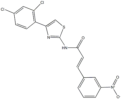 N-[4-(2,4-dichlorophenyl)-1,3-thiazol-2-yl]-3-{3-nitrophenyl}acrylamide 结构式