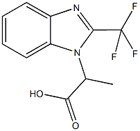 2-[2-(trifluoromethyl)-1H-benzimidazol-1-yl]propanoic acid 结构式