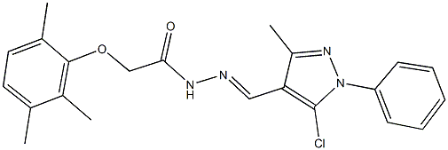 N'-[(5-chloro-3-methyl-1-phenyl-1H-pyrazol-4-yl)methylene]-2-(2,3,6-trimethylphenoxy)acetohydrazide 结构式