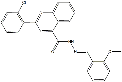 2-(2-chlorophenyl)-N'-(2-methoxybenzylidene)-4-quinolinecarbohydrazide 结构式