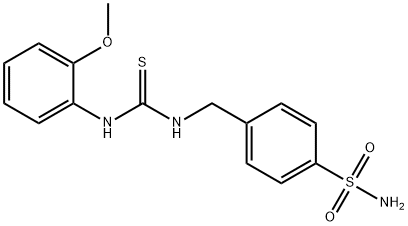 4-({[(2-methoxyanilino)carbothioyl]amino}methyl)benzenesulfonamide 结构式