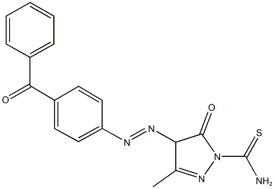 4-[(4-benzoylphenyl)diazenyl]-3-methyl-5-oxo-4,5-dihydro-1H-pyrazole-1-carbothioamide 结构式