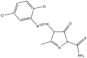 4-[(2,5-dichlorophenyl)diazenyl]-3-methyl-5-oxo-4,5-dihydro-1H-pyrazole-1-carbothioamide 结构式