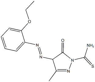 4-[(2-ethoxyphenyl)diazenyl]-3-methyl-5-oxo-4,5-dihydro-1H-pyrazole-1-carbothioamide 结构式