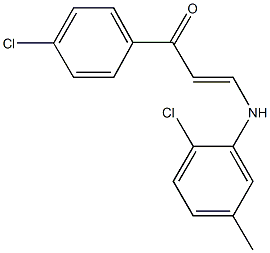 3-(2-chloro-5-methylanilino)-1-(4-chlorophenyl)-2-propen-1-one 结构式