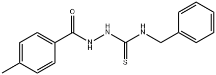 N-benzyl-2-(4-methylbenzoyl)hydrazinecarbothioamide 结构式