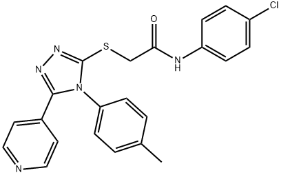 N-(4-chlorophenyl)-2-{[4-(4-methylphenyl)-5-pyridin-4-yl-4H-1,2,4-triazol-3-yl]sulfanyl}acetamide 结构式