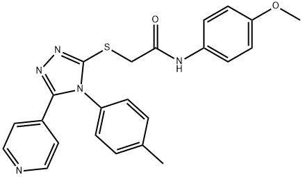 N-(4-methoxyphenyl)-2-{[4-(4-methylphenyl)-5-(4-pyridinyl)-4H-1,2,4-triazol-3-yl]sulfanyl}acetamide 结构式