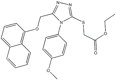 ethyl ({4-(4-methoxyphenyl)-5-[(1-naphthyloxy)methyl]-4H-1,2,4-triazol-3-yl}sulfanyl)acetate 结构式