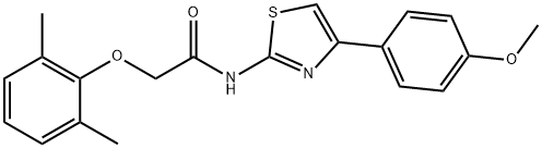 2-(2,6-dimethylphenoxy)-N-[4-(4-methoxyphenyl)-1,3-thiazol-2-yl]acetamide 结构式