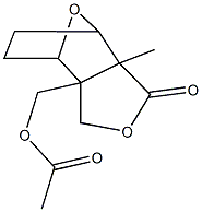 (6-methyl-5-oxo-4,10-dioxatricyclo[5.2.1.0~2,6~]dec-2-yl)methyl acetate 结构式