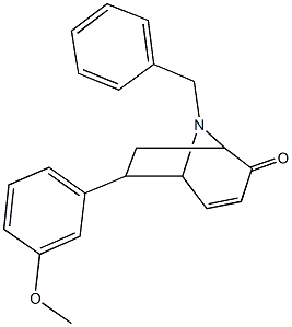 8-benzyl-6-(3-methoxyphenyl)-8-azabicyclo[3.2.1]oct-3-en-2-one 结构式